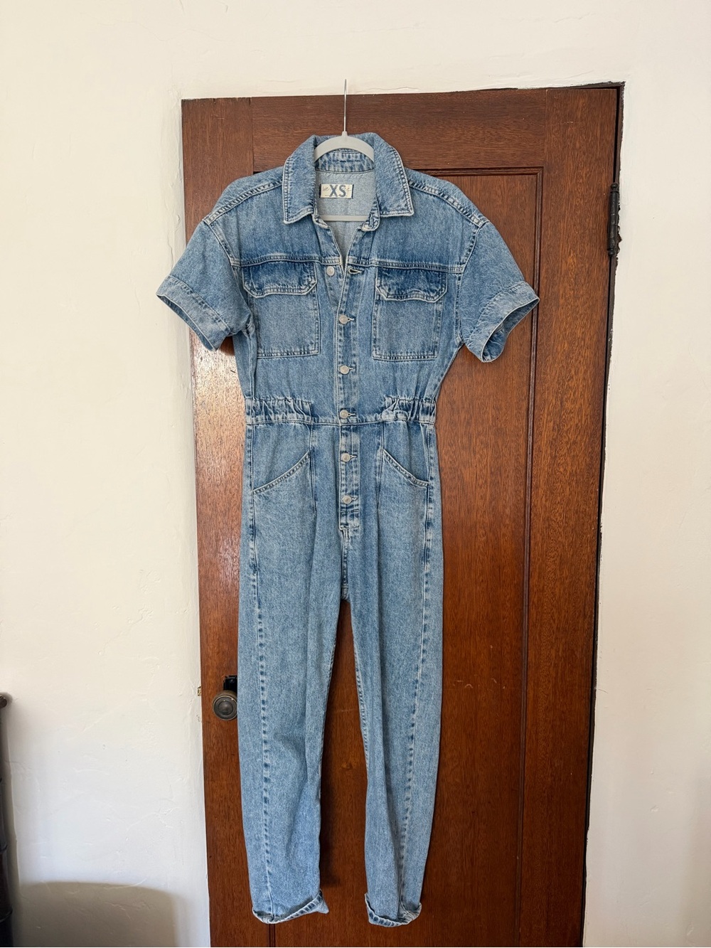 Free People Denim Jumpsuit